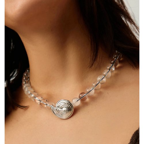  MISSOMA Spiral gemstone beaded pendant necklace 