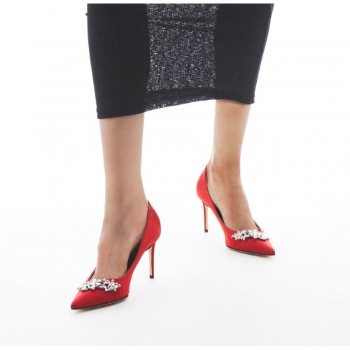 Greta Red Satin