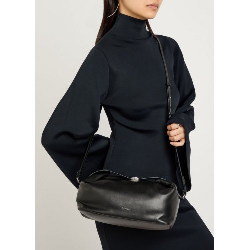  CALVIN KLEIN Andy leather top handle bag 