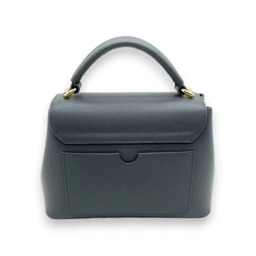 Leatheraft IVORY Genuine Leather Small Shoulder Handbag (Top-Handle)(BLUE)