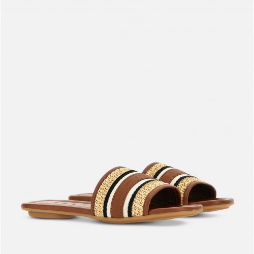 Flat Sandals Hogan H685 Brown