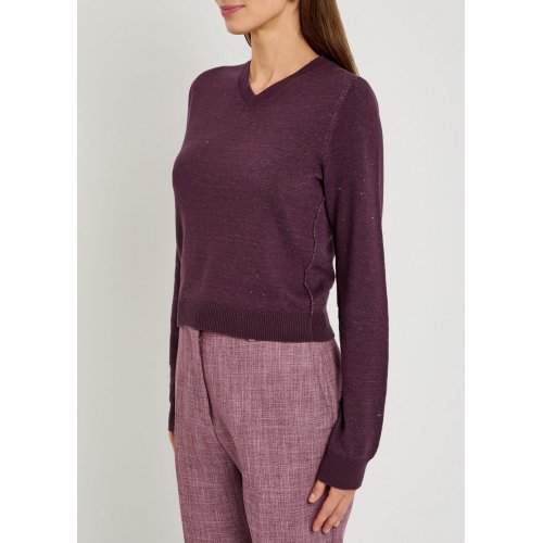  CALVIN KLEIN Celia linen-blend jumper 