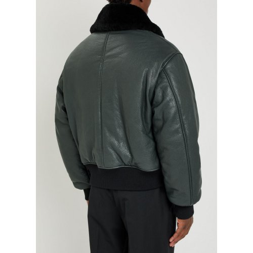  AMI PARIS Padded leather jacket 