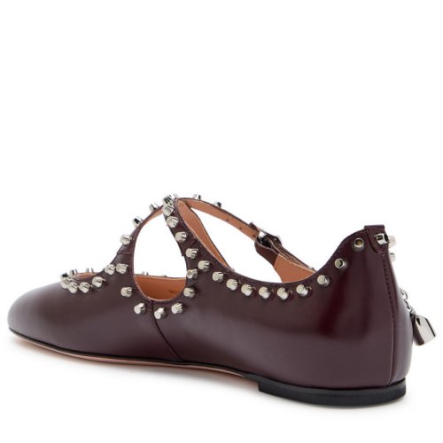  BALLY Beliska studded leather ballet flats 