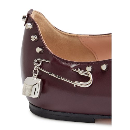  BALLY Beliska studded leather ballet flats 