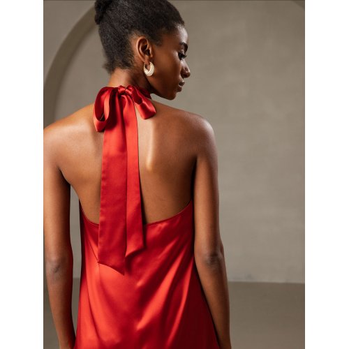 19Momme Silk Sexy Backless Long Dress 