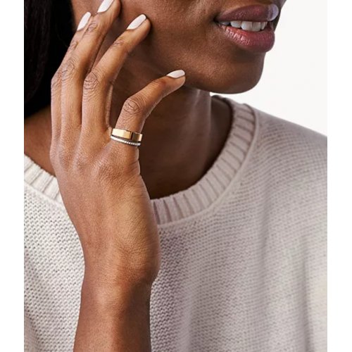 Kariana Two-Tone Stainless Steel Band Ring