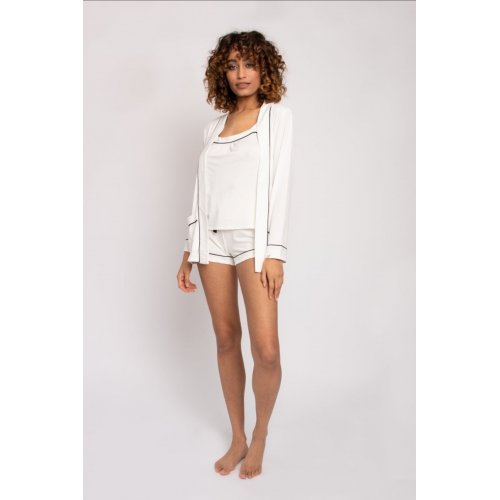 Bamboo Nightwear Jacket in Cream