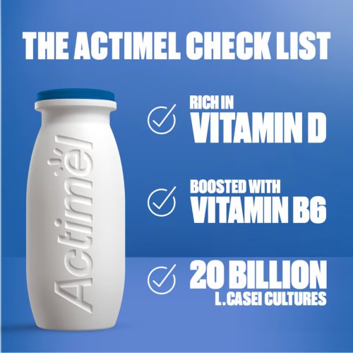 Actimel Strawberry Immunity Live Yoghurt Drink Multipack 8X100g