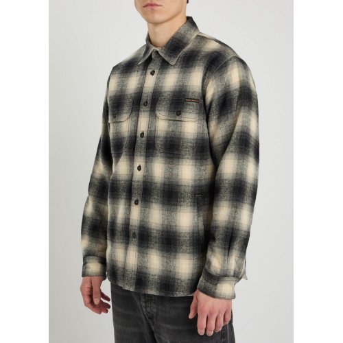  NUDIE JEANS Glenn quilted flannel overshirt 