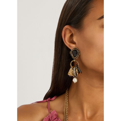  CHLOE The Chloé Antique Pearls embellished drop earrings 