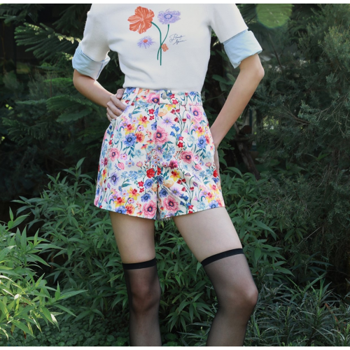 Blooming Valley Shorts - White