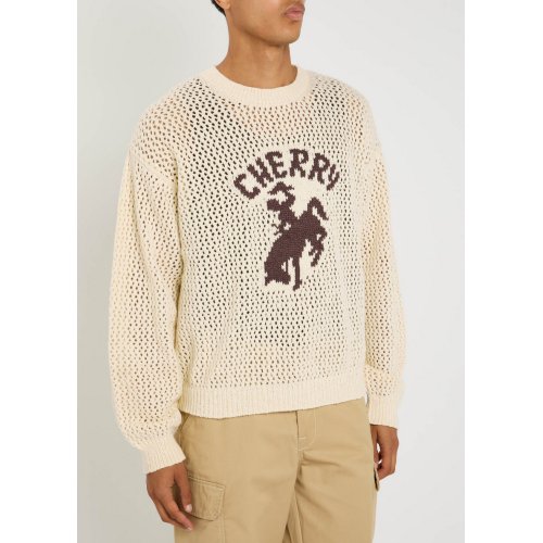  CHERRY LOS ANGELES Western open-knit cotton jumper 