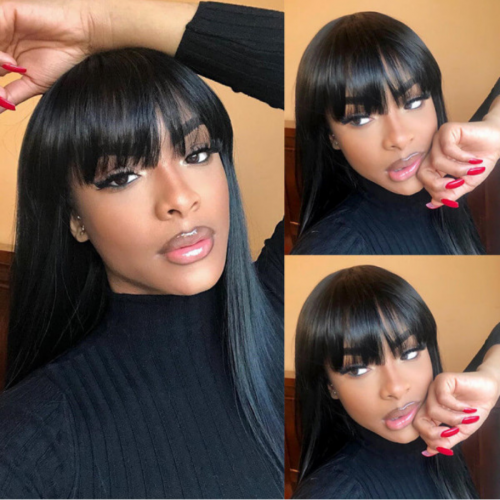 Straight Human Hair Wigs With <span style='filter: blur(2.5px);'>****</span>