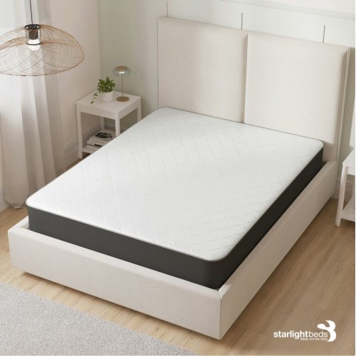 Hybrid Mattress - Soft Feel, Memory Foam & Spring Support | Grey | Single