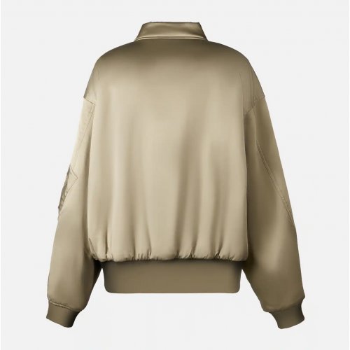 Bomber jacket in satin Green