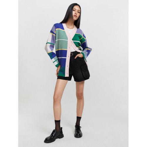Mixed Stripe Cardigan - Multi Color