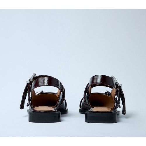 GANNI Buckle Ballerina Flats