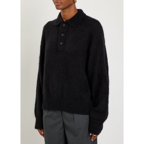  STUDIO NICHOLSON Dune brushed-knit polo jumper 