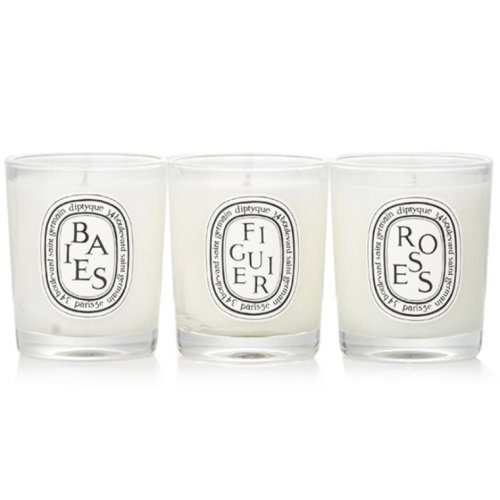 Diptyque Mini Candle Coffret: (Baies, Figuier, Roses)