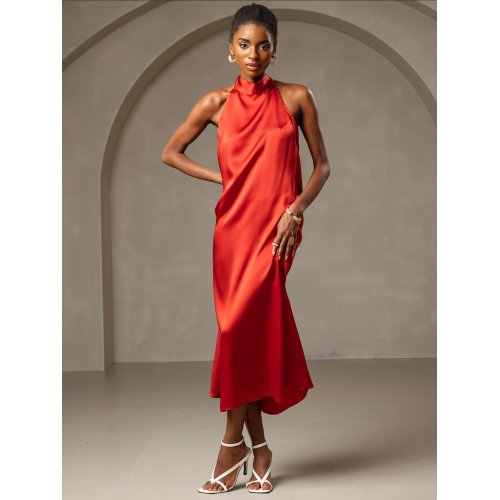 19Momme Silk Sexy Backless Long Dress 