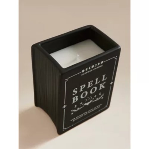 George Home Black Spell Book Amethyst Magic Candle