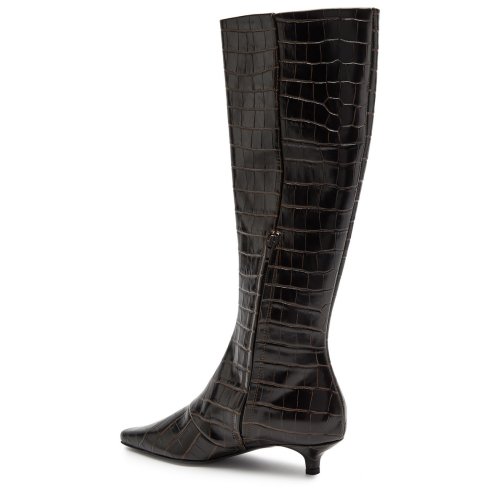  TOTEME  40 crocodile-effect leather knee-high boots 