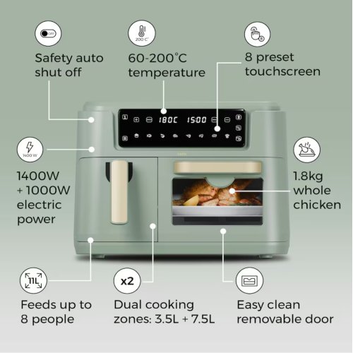 Cello 2-in-1 Airfryer and Home Oven