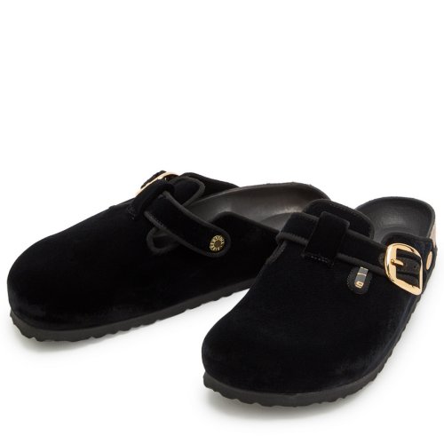  BIRKENSTOCK Boston velvet sliders 