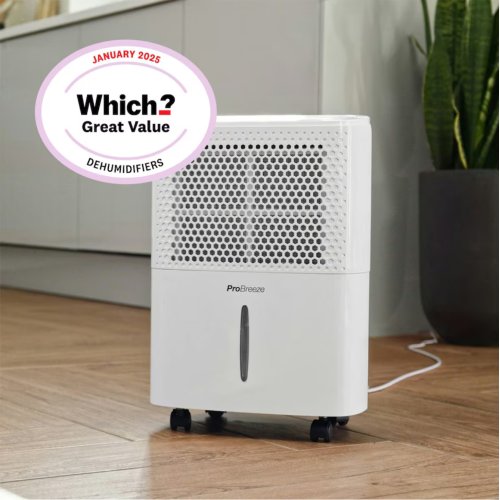 Pro Breeze 12L Low Energy Dehumidifier with Built-in Humidistat
