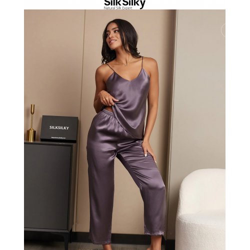Silk Cami Pants Pyjamas Set 