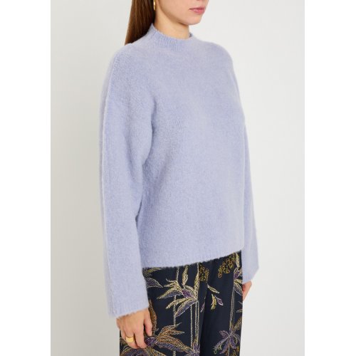  FORTE_FORTE Mock-neck brushed wool-blend jumper 