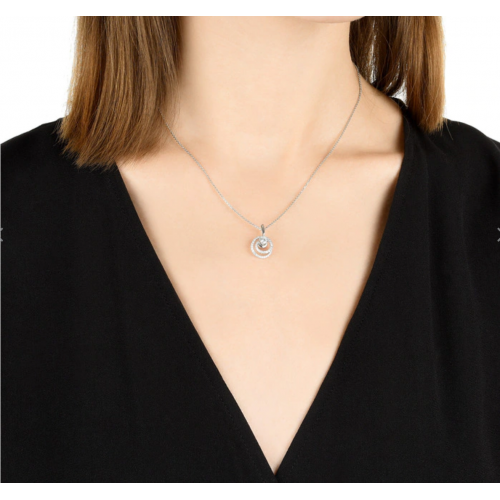 'Sculpt' 18K White Gold Diamond Pendant