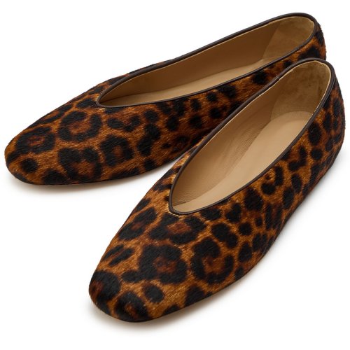  LE MONDE BERYL Regency leopard calf-hair ballet flats 