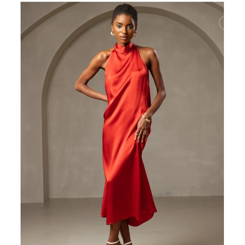 19Momme Silk Sexy Backless Long Dress 