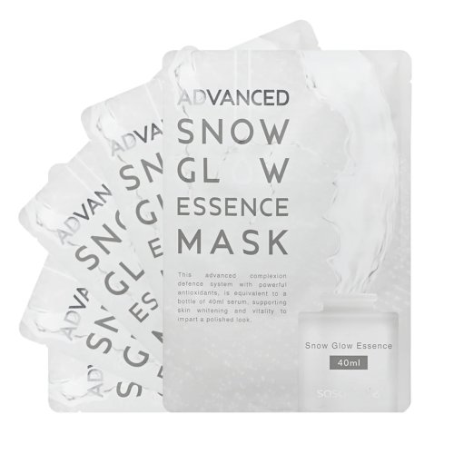 Sasatinnie Advanced Snow Glow Essence Mask 5pcs