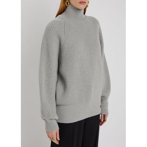  BALMAIN  Batwing ribbed wool jumper 