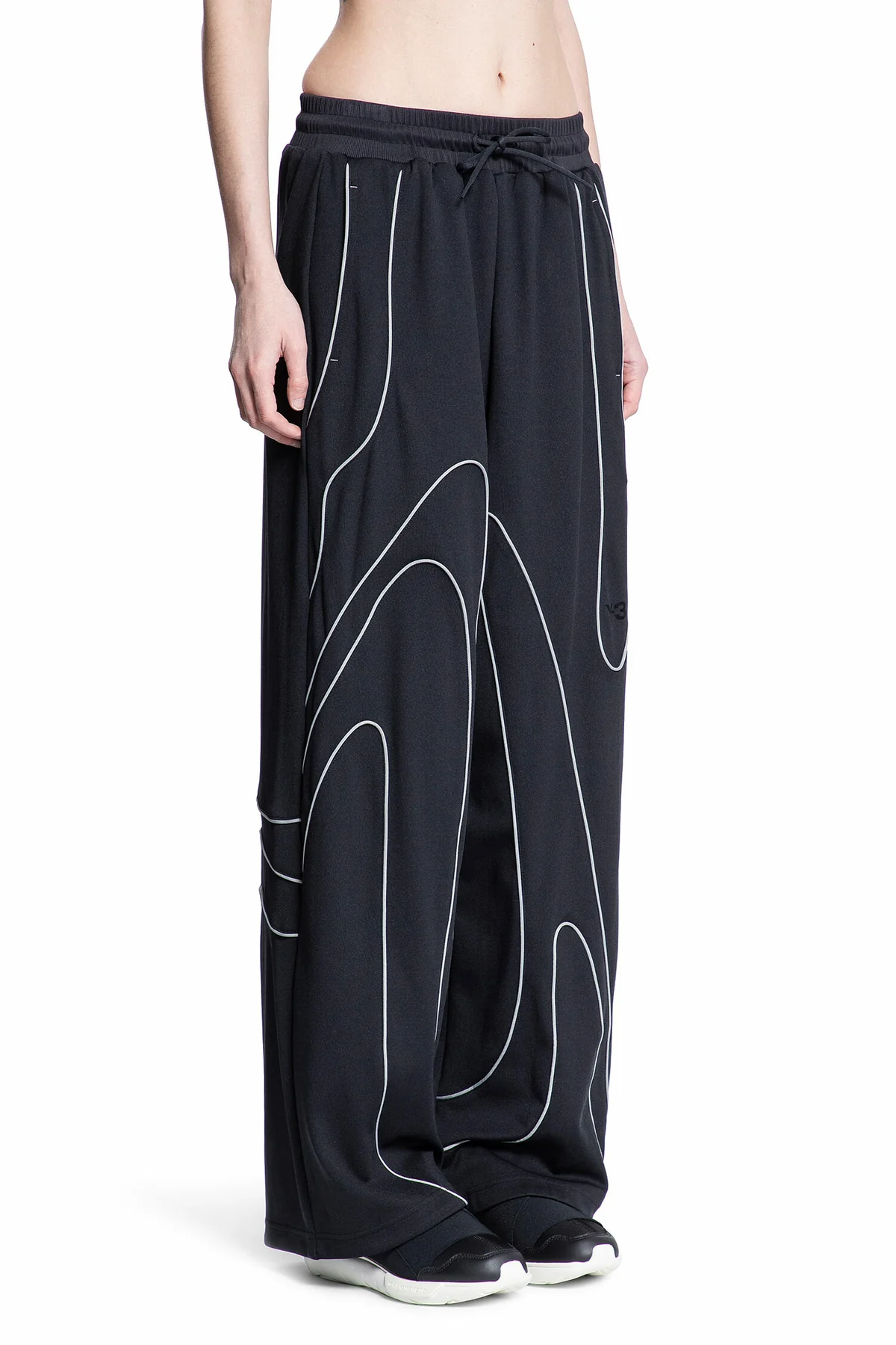 Y-3 WOMAN BLACK&WHITE TROUSERS