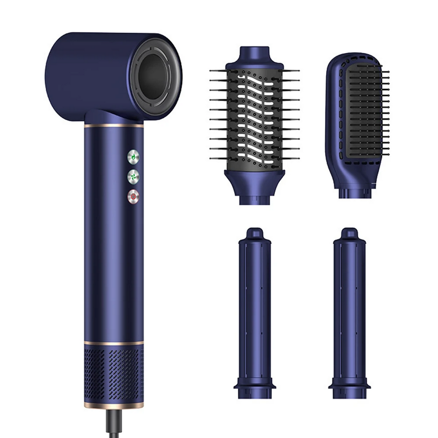 110000rpm Professinal Leafless Negative Ion 5 in 1 Hair Dryer High Speed Blow Dryer Hot Air Brush Automatic Hair Curling Iron