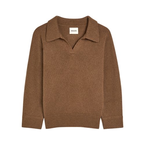  KHAITE Herve cashmere polo jumper 