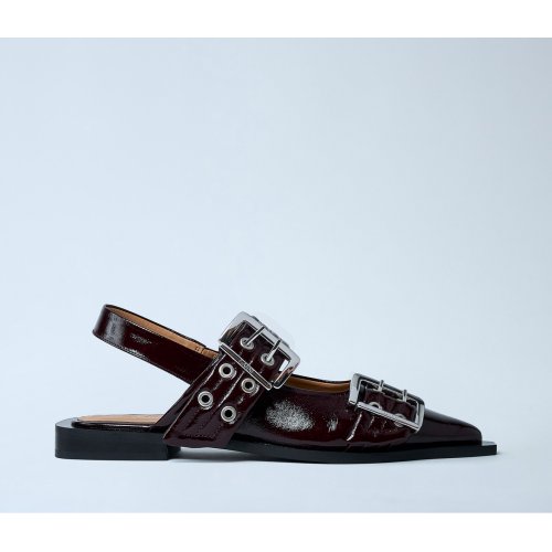 GANNI Buckle Ballerina Flats