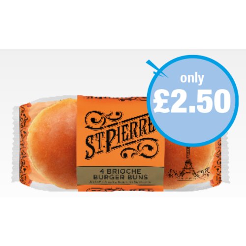 St Pierre Brioche Buns (4 Pack)
