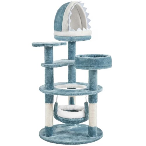 Yaheetech 115 cm Ocean-themed Cat Tree Blue/Whitegb