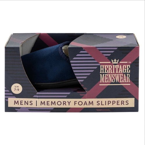  Men's Memory Foam Slippers Blue