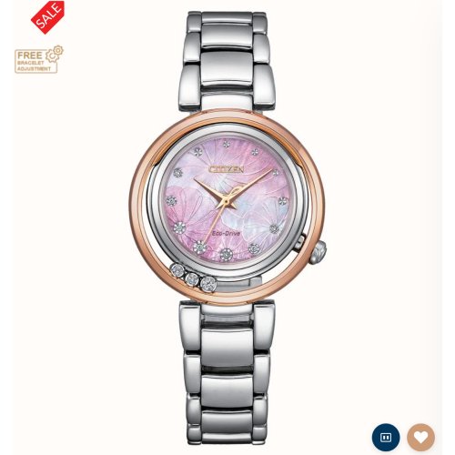 Citizen Women's L Arcly Eco-Drive (30mm) Pink Mother-of-Pearl Dial / Stainless Steel Bracelet