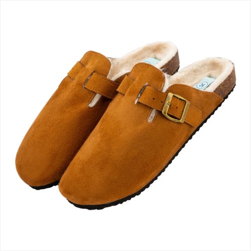  Men's Fleece Lined Slippers Brown