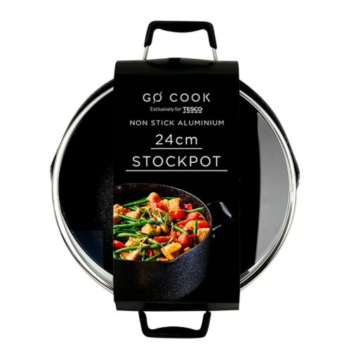 Go Cook Aluminium Marble Stockpot 24Cm