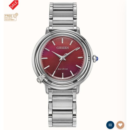 Citizen Women's L Arcly Eco-Drive (31mm) Red Dial / Stainless Steel Bracelet