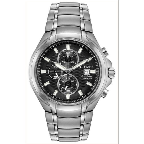Citizen Eco-Drive Super Titanium™ Chronograph (43mm) Black Dial / Titanium Bracelet
