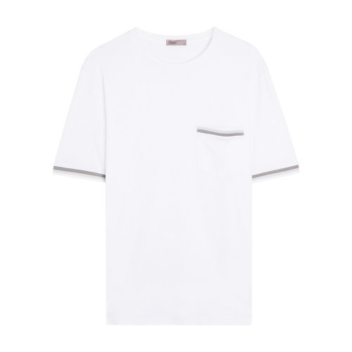  HERNO Striped-trim cotton T-shirt 